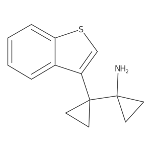 1-[1-(1-Benzothiophen-3-yl)cyclopropyl]cyclopropan-1-amine Structure