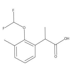 2-[2-(Difluoromethoxy)-3-methylphenyl]propanoic acid Structure