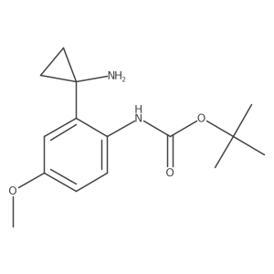 tert-butyl N-[2-(1-aminocyclopropyl)-4-methoxyphenyl]carbamate Structure