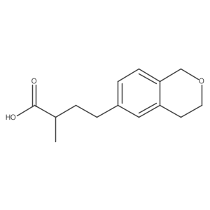 4-(3,4-dihydro-1H-2-benzopyran-6-yl)-2-methylbutanoic acid结构式