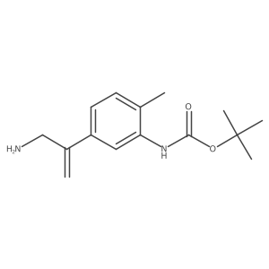 tert-butyl N-[5-(3-aminoprop-1-en-2-yl)-2-methylphenyl]carbamate Structure