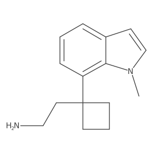 2-[1-(1-methyl-1H-indol-7-yl)cyclobutyl]ethan-1-amine结构式