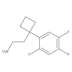 2-[1-(2,4,5-Trifluorophenyl)cyclobutyl]ethan-1-amine Structure