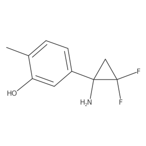5-(1-Amino-2,2-difluorocyclopropyl)-2-methylphenol结构式