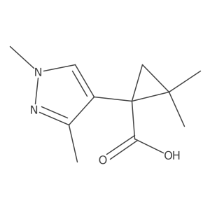 1-(1,3-dimethyl-1H-pyrazol-4-yl)-2,2-dimethylcyclopropane-1-carboxylic acid Structure