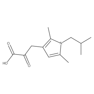 3-[2,5-dimethyl-1-(2-methylpropyl)-1H-pyrrol-3-yl]-2-oxopropanoic acid Structure