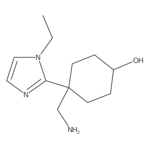4-(aminomethyl)-4-(1-ethyl-1H-imidazol-2-yl)cyclohexan-1-ol结构式
