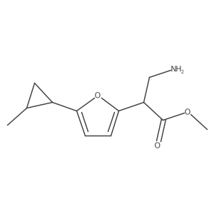 Methyl 3-amino-2-[5-(2-methylcyclopropyl)furan-2-yl]propanoate结构式
