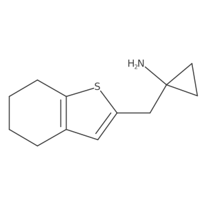 1-[(4,5,6,7-Tetrahydro-1-benzothiophen-2-yl)methyl]cyclopropan-1-amine结构式
