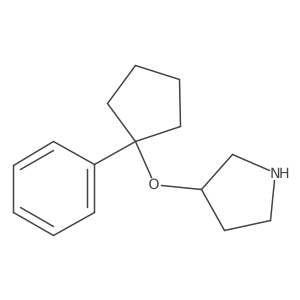 3-[(1-Phenylcyclopentyl)oxy]pyrrolidine结构式