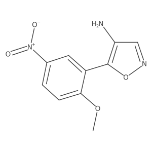 5-(2-Methoxy-5-nitrophenyl)-1,2-oxazol-4-amine结构式
