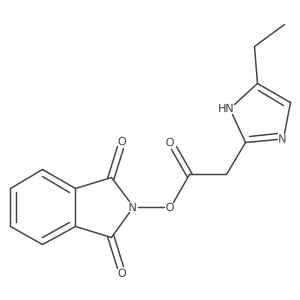 1,3-dioxo-2,3-dihydro-1H-isoindol-2-yl 2-(5-ethyl-1H-imidazol-2-yl)acetate结构式