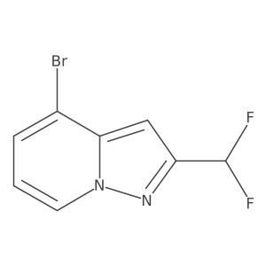 4-Bromo-2-(difluoromethyl)pyrazolo[1,5-a]pyridine结构式