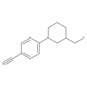 6-[3-(Fluoromethyl)piperidin-1-yl]pyridine-3-carbonitrile Structure