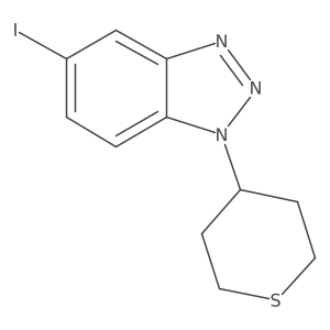 5-iodo-1-(thian-4-yl)-1H-1,2,3-benzotriazole结构式