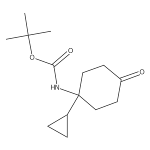tert-Butyl (1-cyclopropyl-4-oxocyclohexyl)carbamate结构式