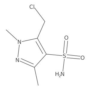 5-(Chloromethyl)-1,3-dimethylpyrazole-4-sulfonamide Structure