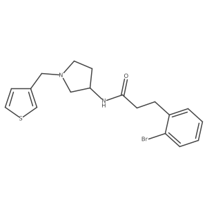 3-(2-bromophenyl)-N-(1-(thiophen-3-ylmethyl)pyrrolidin-3-yl)propanamide Structure
