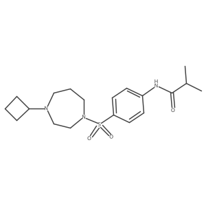 N-(4-((4-cyclobutyl-1,4-diazepan-1-yl)sulfonyl)phenyl)isobutyramide Structure