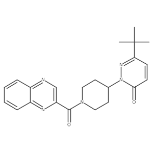 6-Tert-butyl-2-[1-(quinoxaline-2-carbonyl)piperidin-4-yl]-2,3-dihydropyridazin-3-one结构式