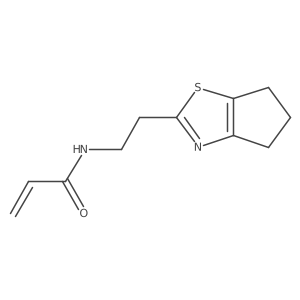 N-[2-(5,6-Dihydro-4H-cyclopenta[d][1,3]thiazol-2-yl)ethyl]prop-2-enamide结构式
