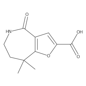 8,8-Dimethyl-4-oxo-6,7-dihydro-5H-furo[3,2-c]azepine-2-carboxylic acid结构式