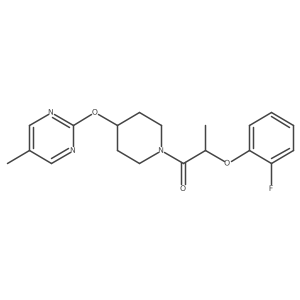 2-(2-Fluorophenoxy)-1-{4-[(5-methylpyrimidin-2-yl)oxy]piperidin-1-yl}propan-1-one结构式