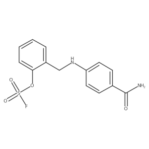 2-{[(4-Carbamoylphenyl)amino]methyl}phenyl sulfurofluoridate结构式