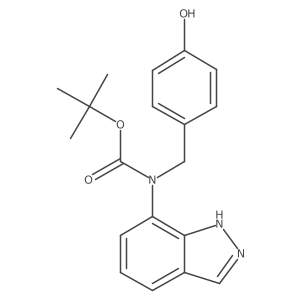 tert-butyl N-[(4-hydroxyphenyl)methyl]-N-(2H-indazol-7-yl)carbamate结构式
