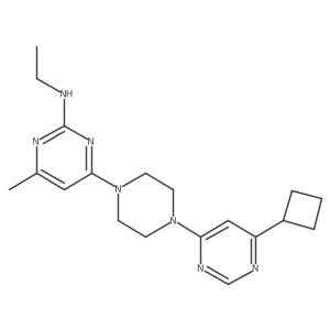 4-[4-(6-cyclobutylpyrimidin-4-yl)piperazin-1-yl]-N-ethyl-6-methylpyrimidin-2-amine Structure
