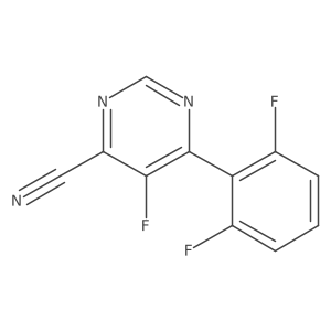 6-(2,6-Difluorophenyl)-5-fluoropyrimidine-4-carbonitrile Structure