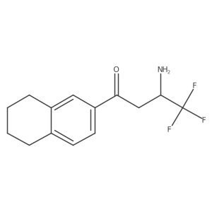 3-Amino-4,4,4-trifluoro-1-(5,6,7,8-tetrahydronaphthalen-2-yl)butan-1-one Structure