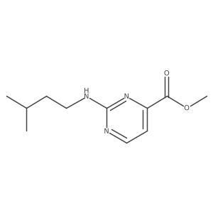 Methyl 2-[(3-methylbutyl)amino]pyrimidine-4-carboxylate结构式