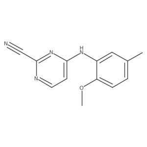 4-[(2-Methoxy-5-methylphenyl)amino]pyrimidine-2-carbonitrile结构式