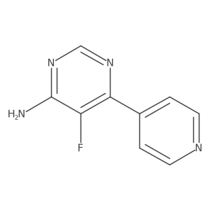 5-Fluoro-6-(pyridin-4-yl)pyrimidin-4-amine结构式