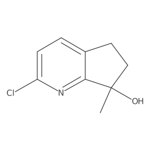 2-Chloro-7-methyl-6,7-dihydro-5H-cyclopenta[b]pyridin-7-ol Structure