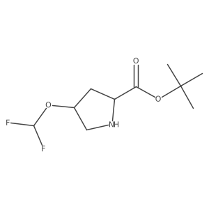 tert-butyl (2R,4S)-4-(difluoromethoxy)pyrrolidine-2-carboxylate Structure