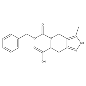 5-[(benzyloxy)carbonyl]-3-methyl-2H,4H,5H,6H,7H-pyrazolo[4,3-c]pyridine-6-carboxylic acid结构式