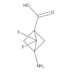 3-Amino-2,2-difluorobicyclo[1.1.1]pentane-1-carboxylic acid结构式