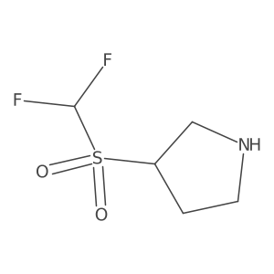 3-Difluoromethanesulfonylpyrrolidine结构式