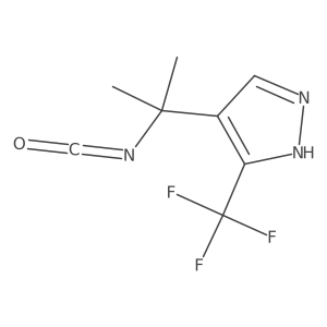 4-(2-isocyanatopropan-2-yl)-3-(trifluoromethyl)-1H-pyrazole结构式