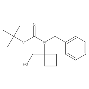 tert-butyl N-benzyl-N-[1-(hydroxymethyl)cyclobutyl]carbamate Structure