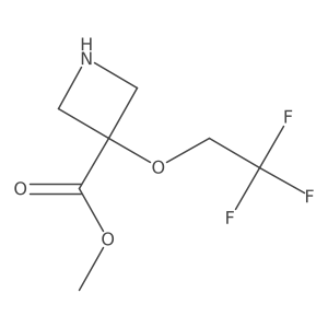 Methyl 3-(2,2,2-trifluoroethoxy)azetidine-3-carboxylate结构式
