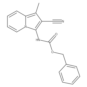 benzyl N-(2-cyano-1-methylindolizin-3-yl)carbamate结构式