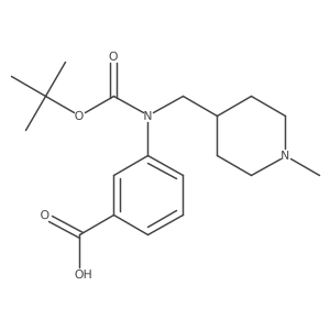 3-{[(Tert-butoxy)carbonyl][(1-methylpiperidin-4-yl)methyl]amino}benzoic acid Structure