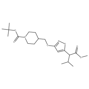 1,1-Dimethylethyl 4-[[[5-[1-(methoxycarbonyl)-2-methylpropyl]-3-isoxazolyl]oxy]methyl]-1-piperidinecarboxylate Structure
