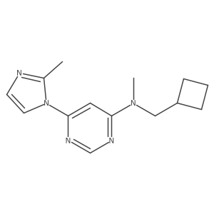N-(cyclobutylmethyl)-N-methyl-6-(2-methyl-1H-imidazol-1-yl)pyrimidin-4-amine Structure