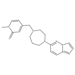 4-[(4-{Imidazo[1,2-b]pyridazin-6-yl}-1,4-diazepan-1-yl)methyl]-1-methyl-1,2-dihydropyridin-2-one Structure