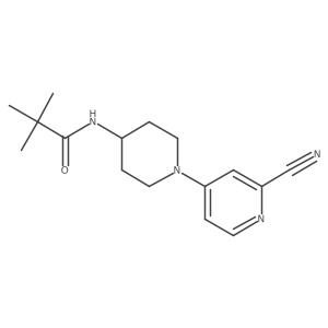 N-[1-(2-cyanopyridin-4-yl)piperidin-4-yl]-2,2-dimethylpropanamide Structure