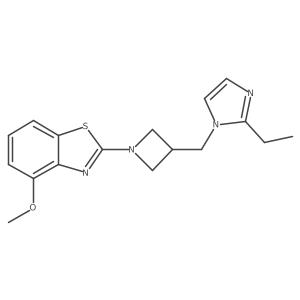 2-{3-[(2-ethyl-1H-imidazol-1-yl)methyl]azetidin-1-yl}-4-methoxy-1,3-benzothiazole Structure